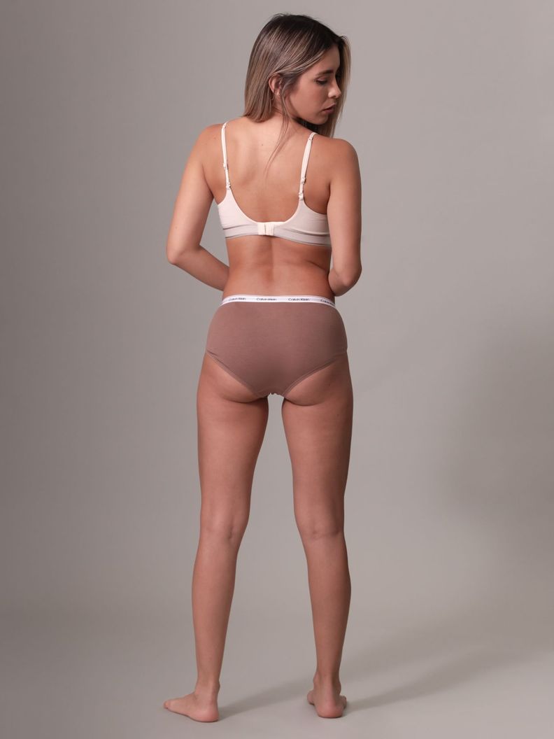 Bralette Tonal Logo Beige Calvin Klein-2