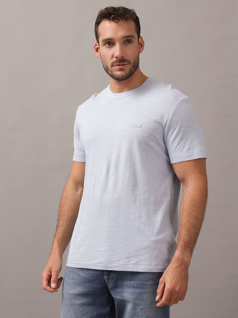 Polera Cotton Linen Azul Calvin Klein-0