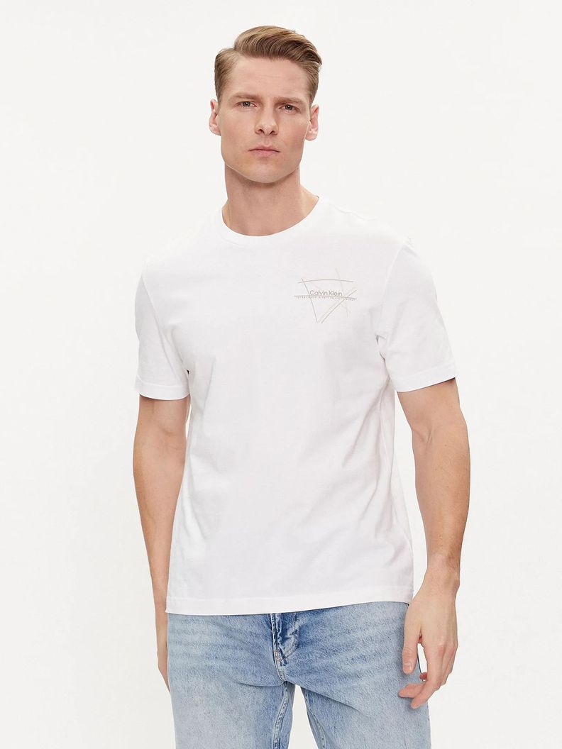 Polera Linear Chest Graphic Blanco Calvin Klein-0