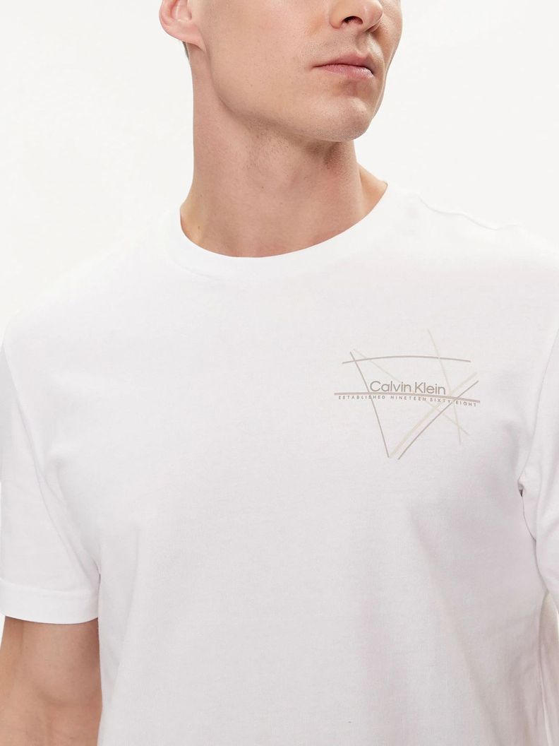 Polera Linear Chest Graphic Blanco Calvin Klein-3