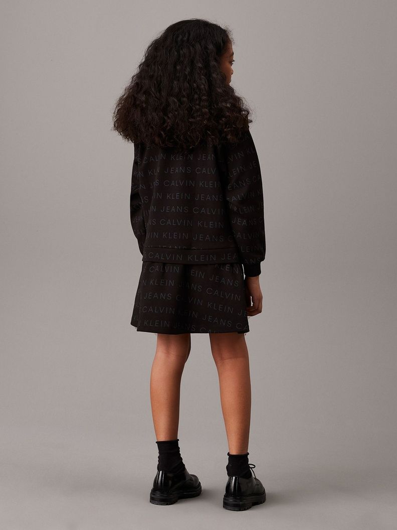 Vestido Niña Logo Fleece Negro Calvin Klein-1