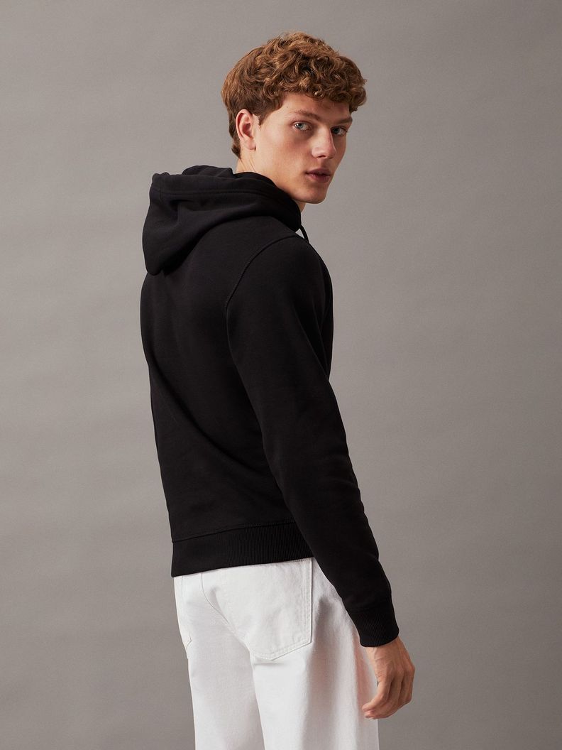 Polerón de Gorro Monologo Negro Calvin Klein-2