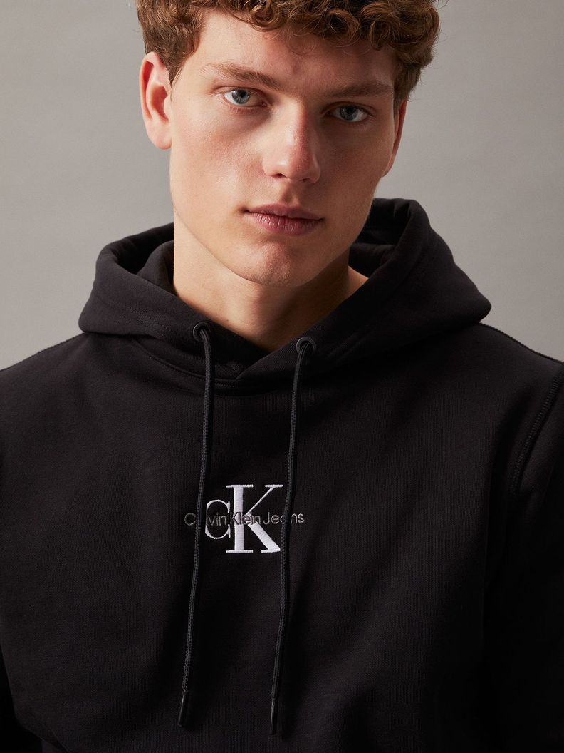 Polerón de Gorro Monologo Negro Calvin Klein-3