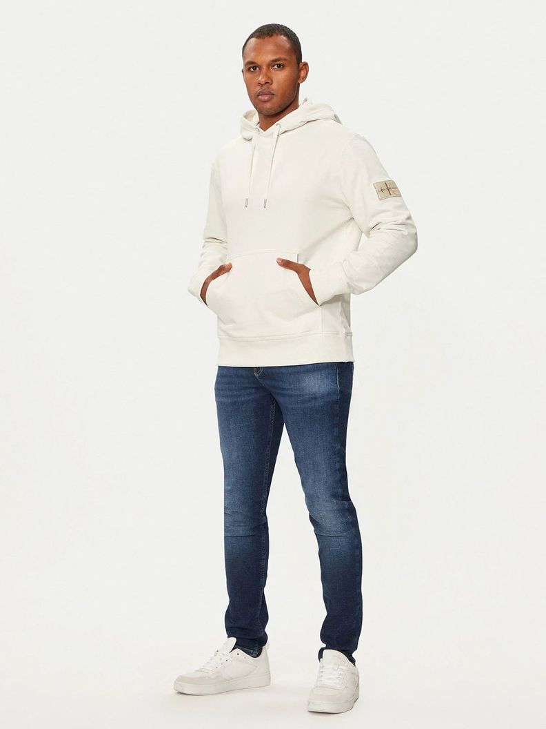 Polerón con Gorro Badge BI Blanco Calvin Klein-1