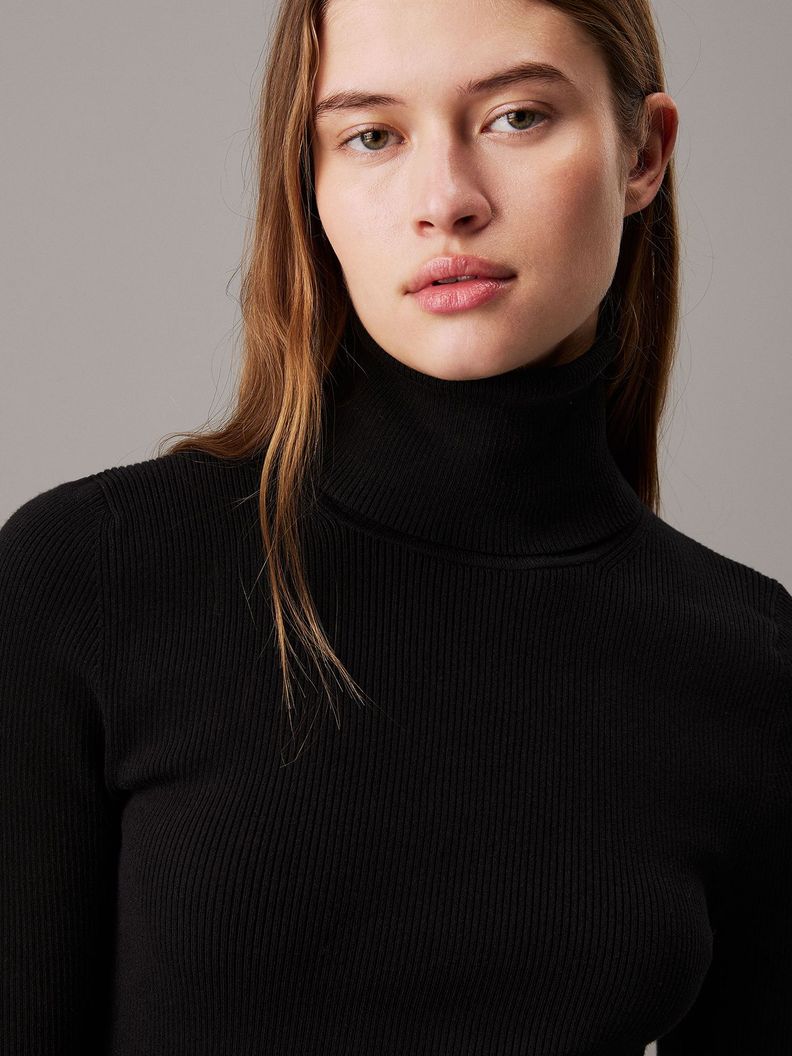 Vestido Woven Label Negro Calvin Klein-2