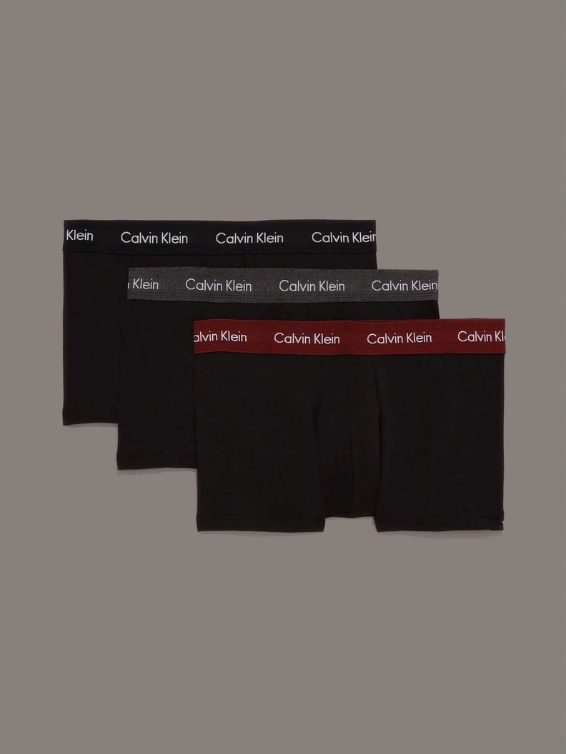 Pack 3 Bóxer L Rise Trunk Stretch Negro Calvin Klein-0