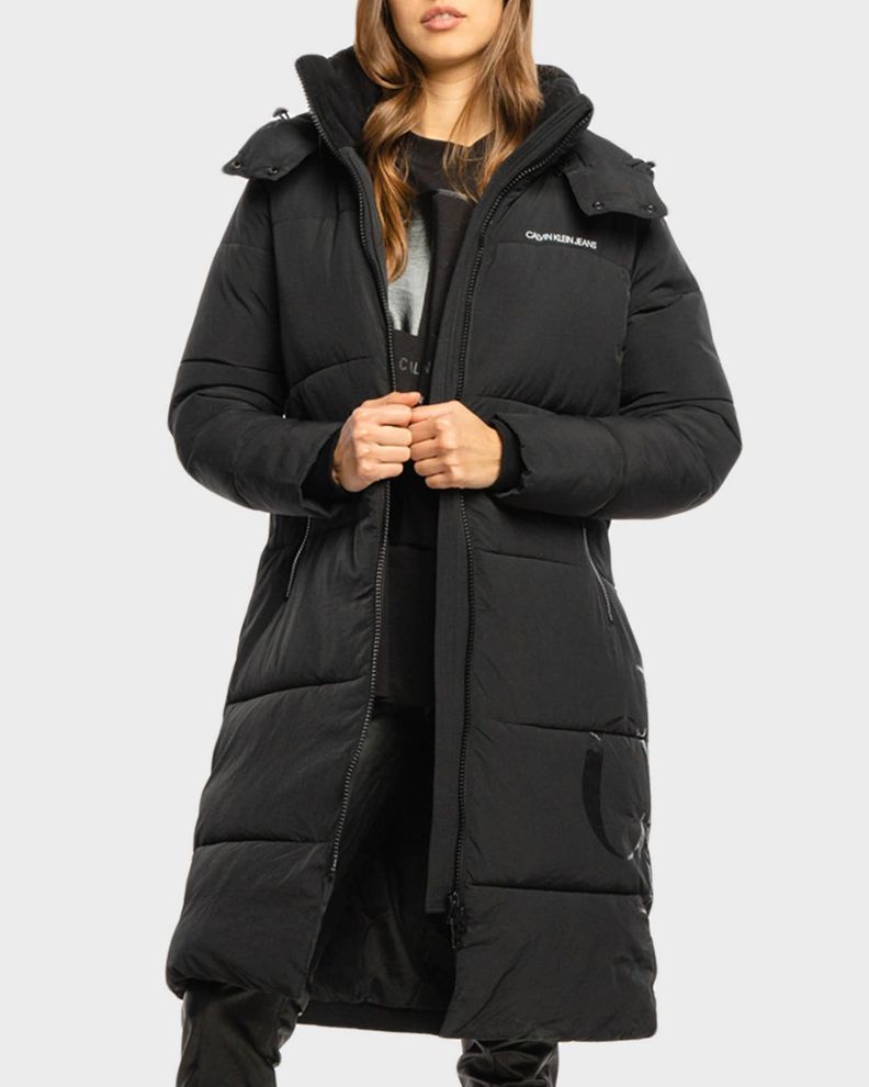 Parka Larga Ck Side Negro Calvin Klein-0