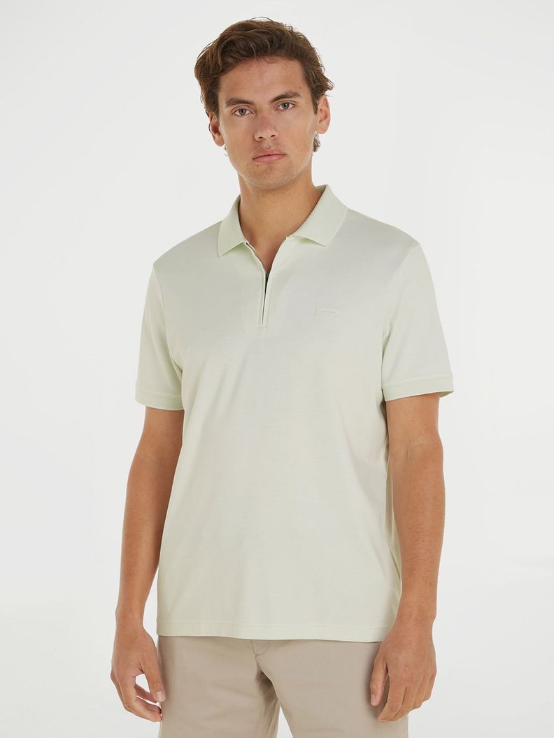 Polo Smooth Cotton Welt Blanco Calvin Klein-0