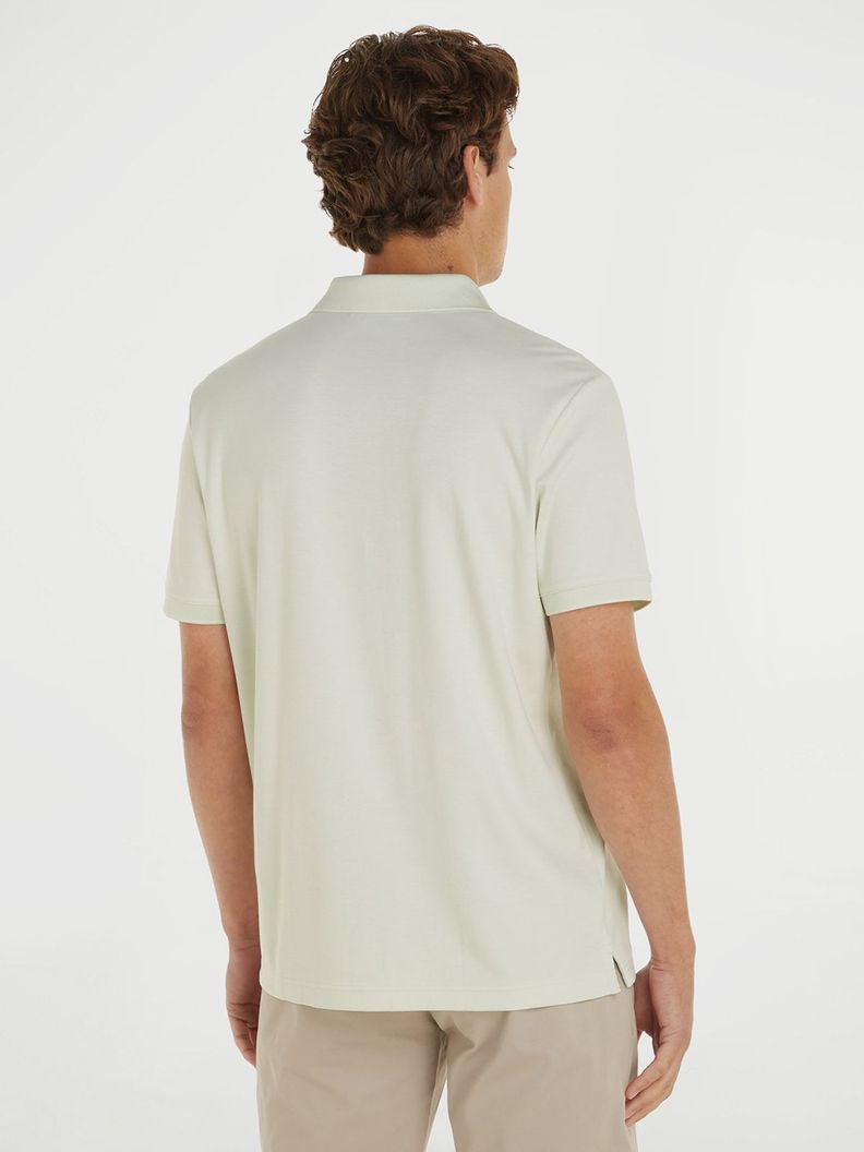 Polo Smooth Cotton Welt Blanco Calvin Klein-1