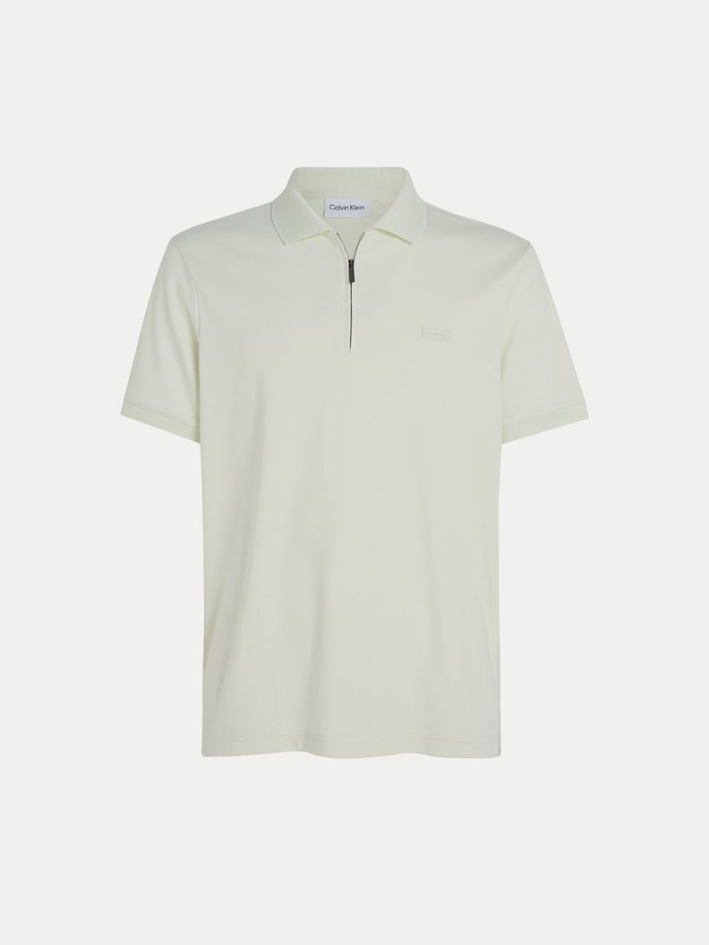 Polo Smooth Cotton Welt Blanco Calvin Klein-3