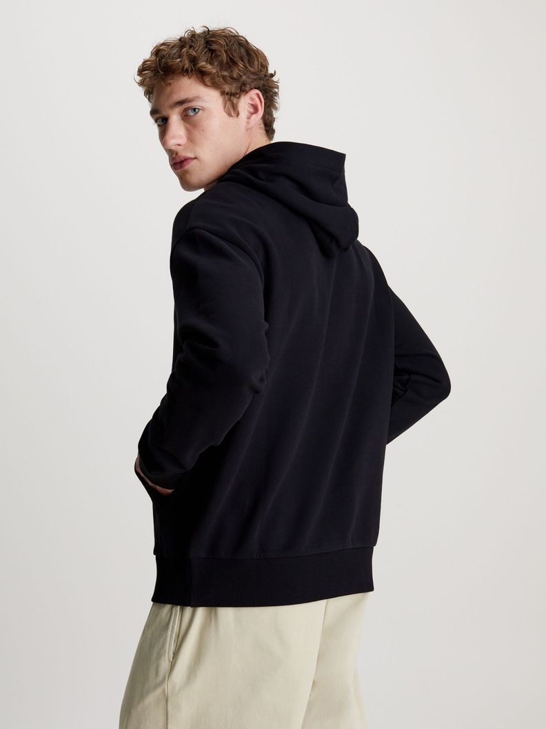 Polerón con Gorro Cotton Hombre Negro Calvin Klein-2