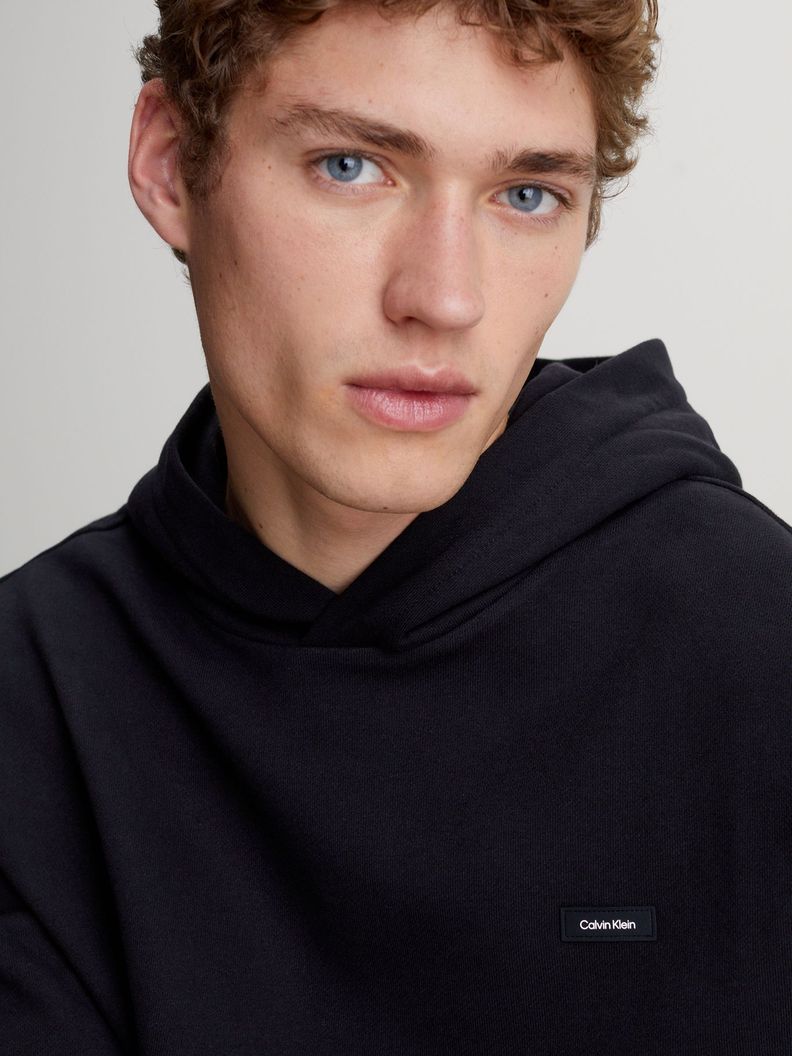 Polerón con Gorro Cotton Hombre Negro Calvin Klein-3