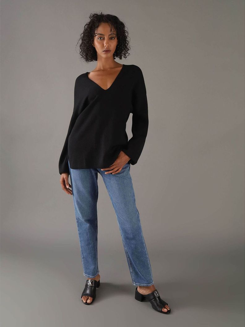 Sweater Wool Blend Negro Calvin Klein-1
