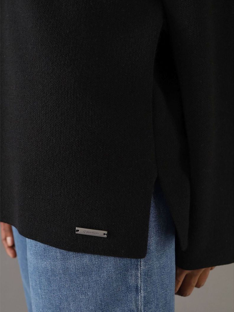 Sweater Wool Blend Negro Calvin Klein-3
