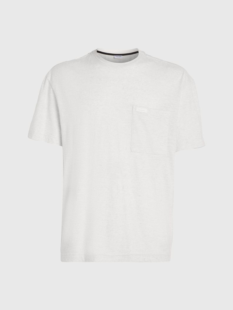 Polera Pocket  Linen Blend Blanco Calvin Klein-4