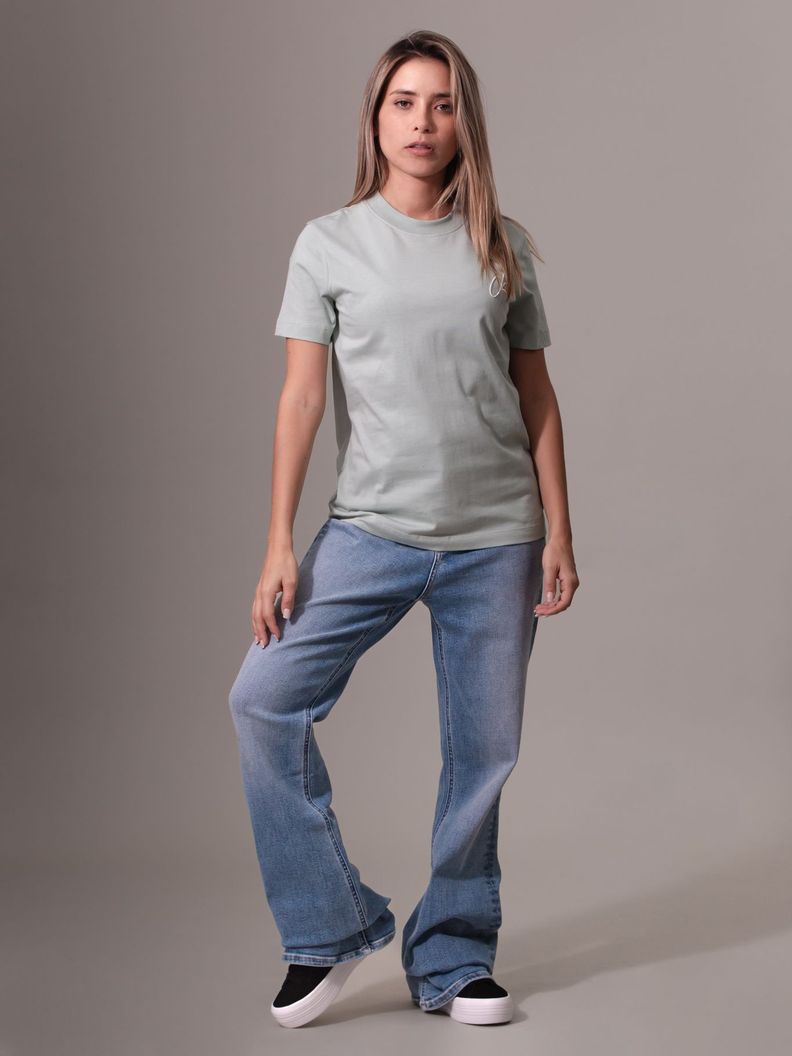 Polera Embroidered Verde Calvin Klein-1