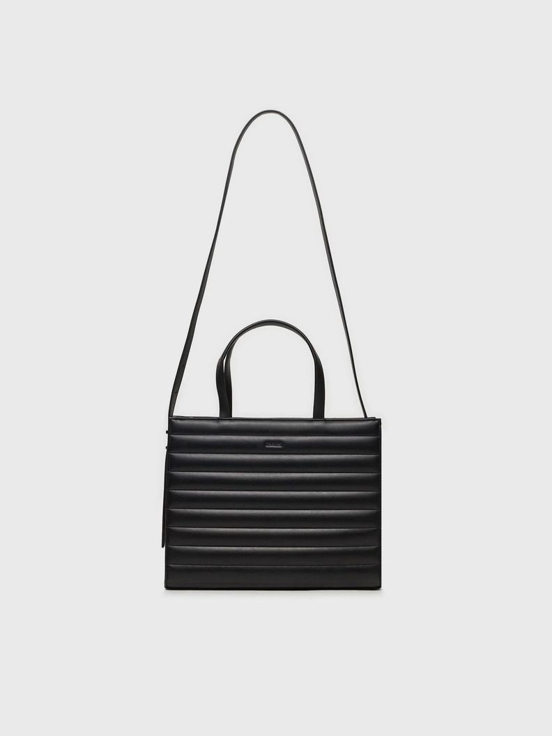 Cartera Tote Line Quilt Negro Calvin Klein-0