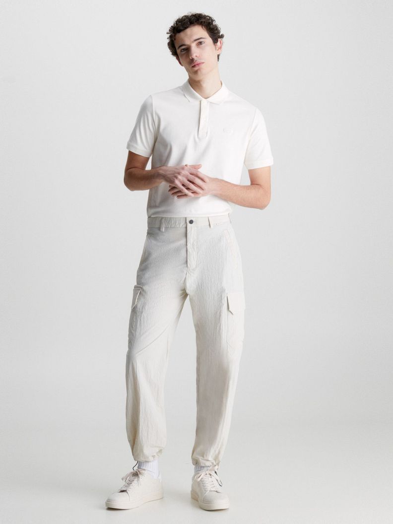 Polo Smooth Cotton Slim Beige Calvin Klein-1
