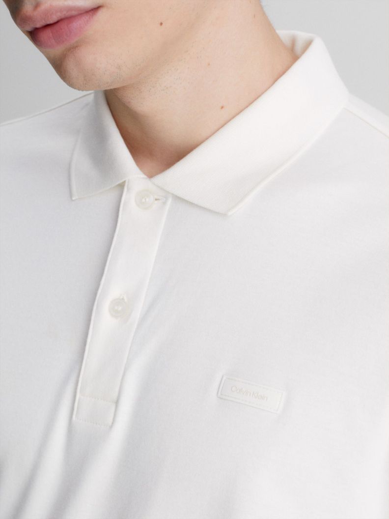 Polo Smooth Cotton Slim Beige Calvin Klein-3
