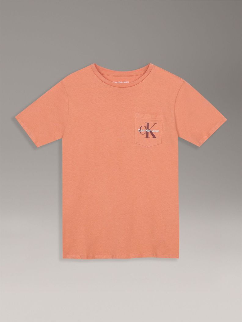 Polera Nino Con Bolsillo Para Nino Naranja Calvin Klein Naranjo S