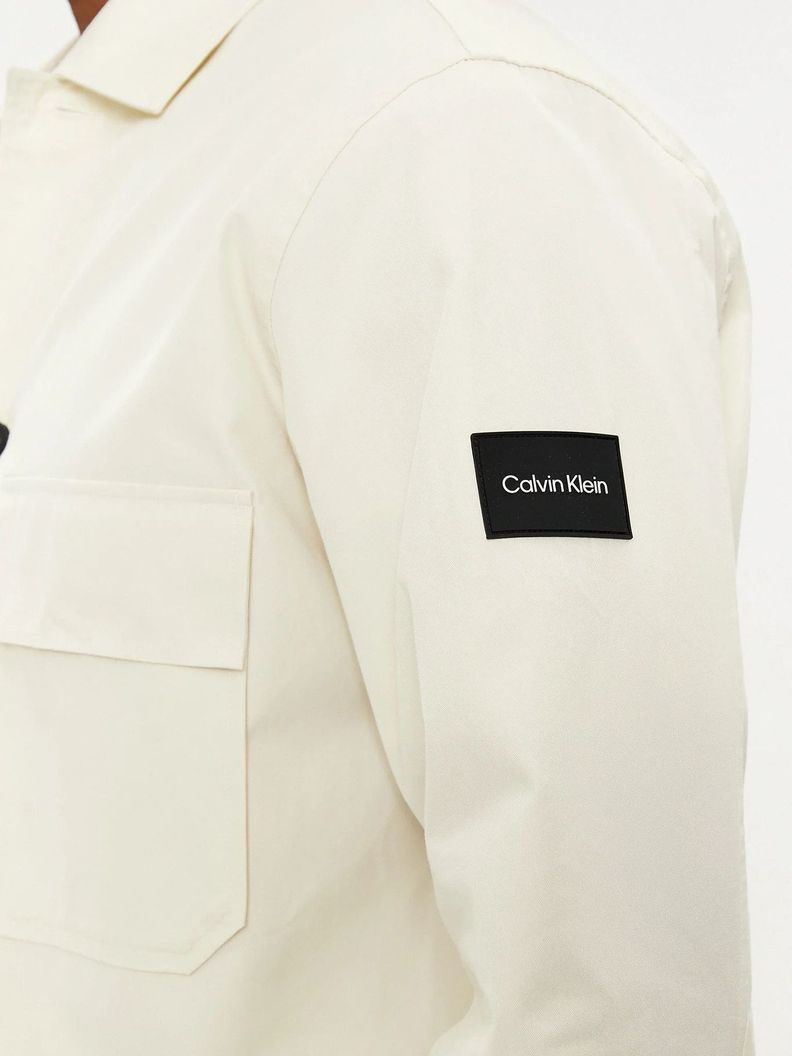 Camisa Cotton Nylon Overshirt Blanco Calvin Klein-4