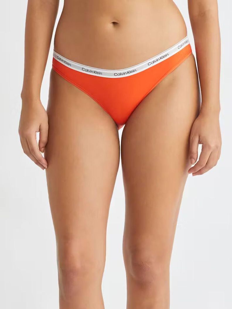 Calzón Bikini Modern Logo Naranja Calvin Klein-0