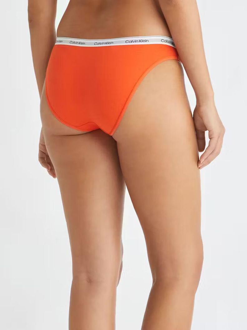 Calzón Bikini Modern Logo Naranja Calvin Klein-1