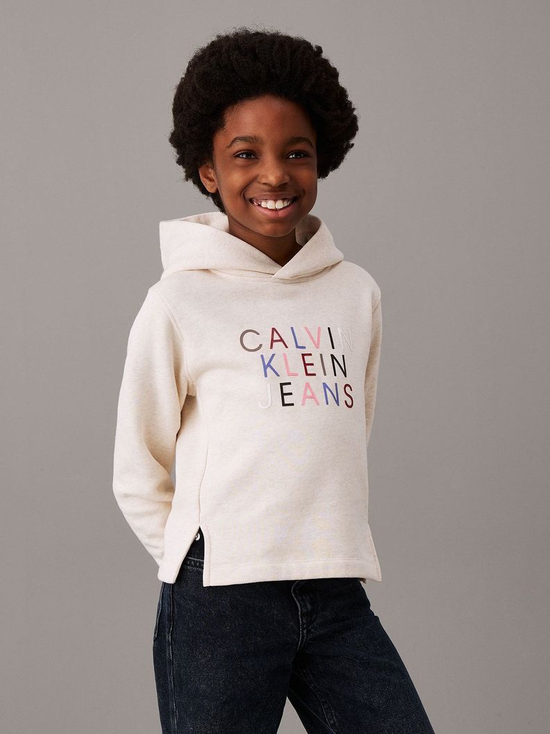Polerón Niña Colour Logo Gris Calvin Klein-0