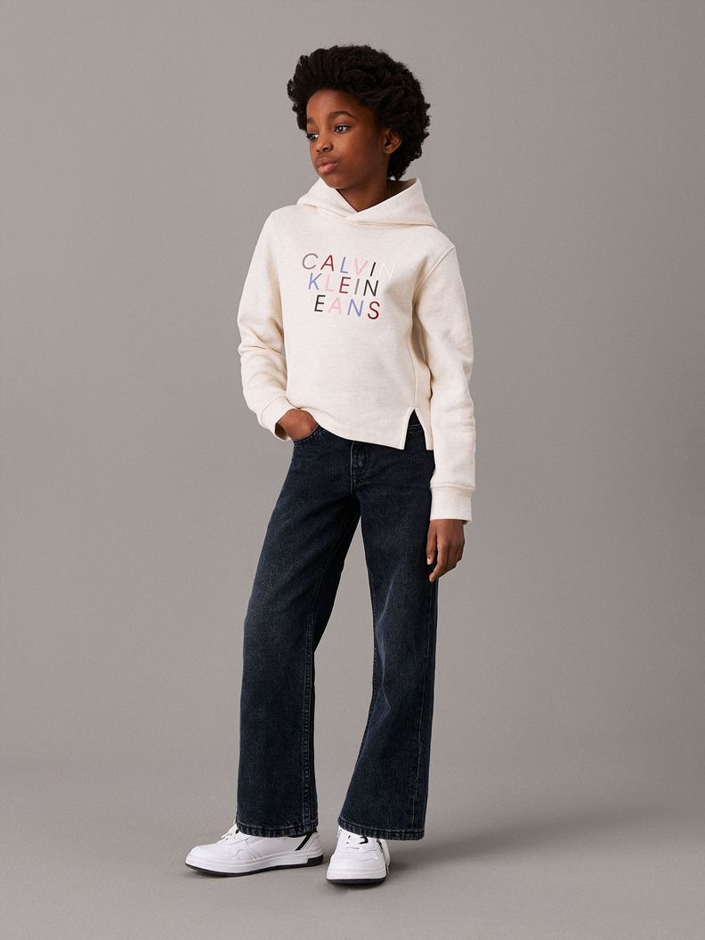 Polerón Niña Colour Logo Gris Calvin Klein-1