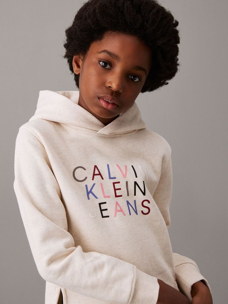 Polerón Niña Colour Logo Gris Calvin Klein-3