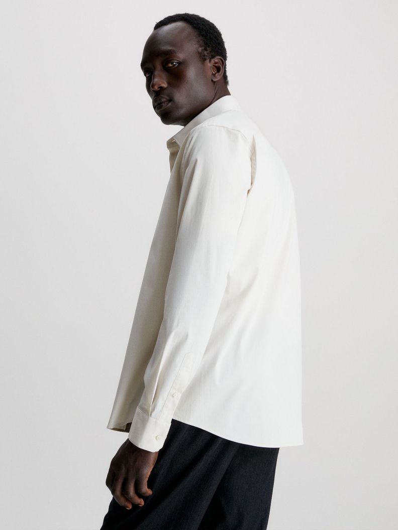 Camisa Slim Fit Stretch Crema Calvin Klein-2