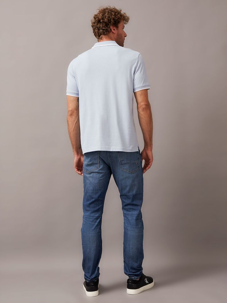 Polo Stretch Metal Button Azul Calvin Klein-2