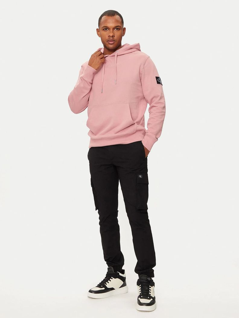 Polerón con Gorro Badge Rosado Calvin Klein-1