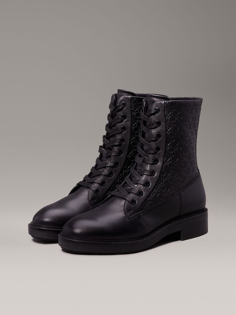 Botas Flat Combat Negro Calvin Klein-0
