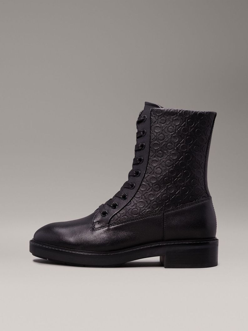 Botas Flat Combat Negro Calvin Klein-5