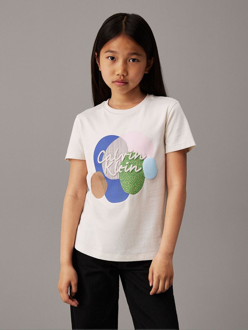 Polera Nina Multi Colour Graphic Beige Calvin Klein 4
