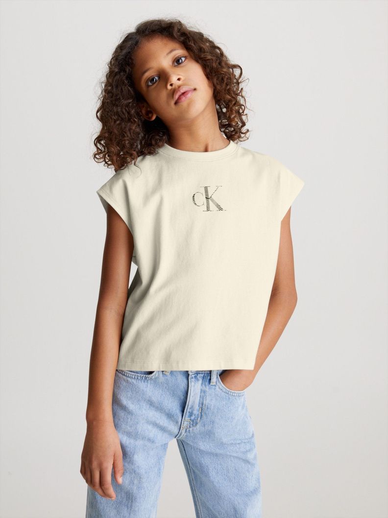 Polera Nina Iridescent Beige Calvin Klein 4