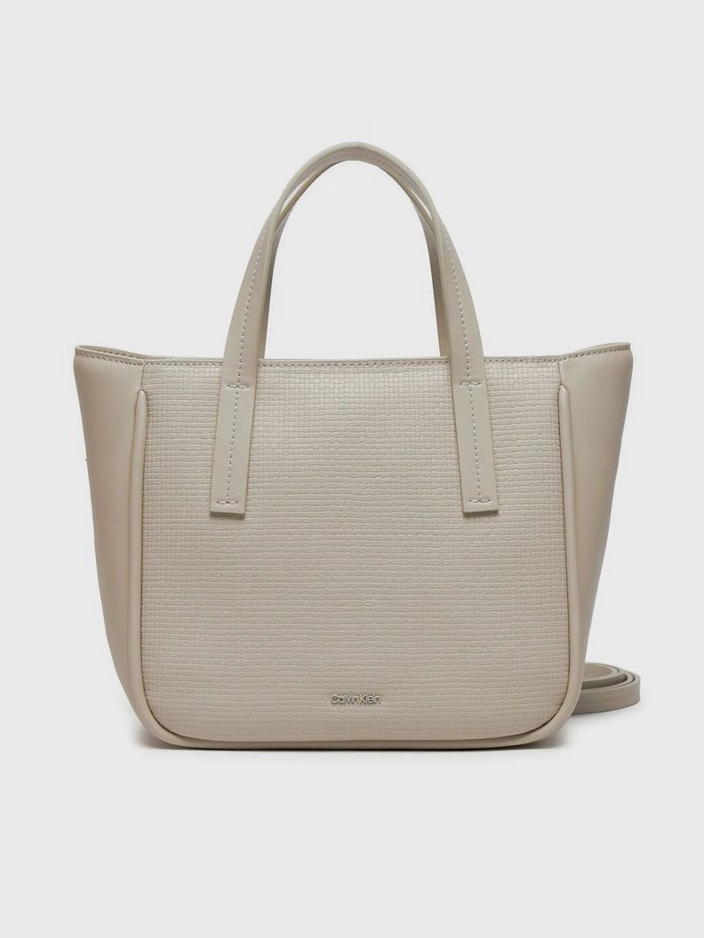 Cartera Tote Ck Refine Beige Calvin Klein-0