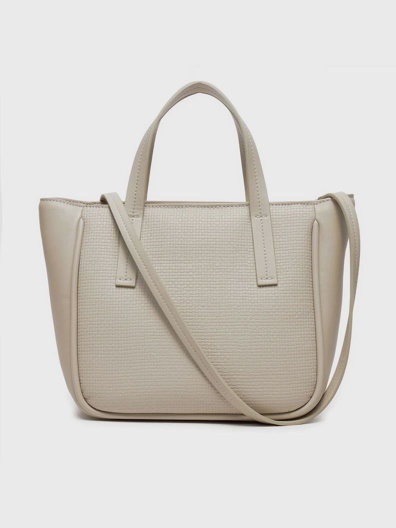 Cartera Tote Ck Refine Beige Calvin Klein-1