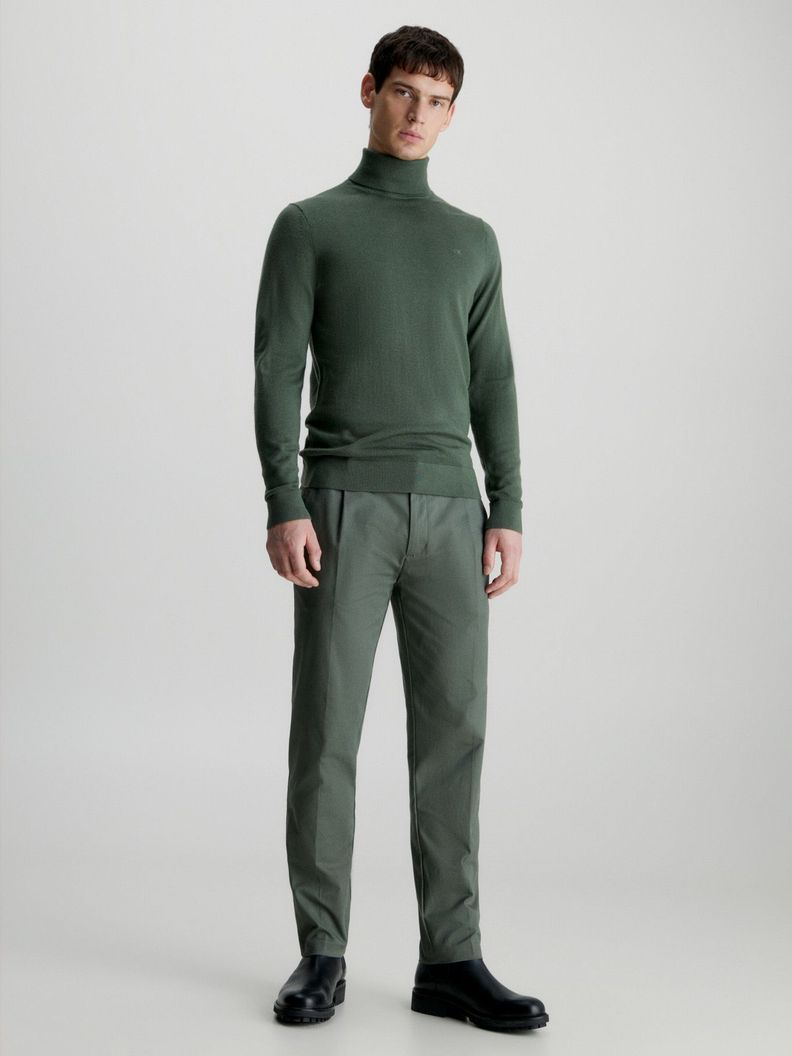 Sweater Cuello Alto Merino Verde Calvin Klein-1
