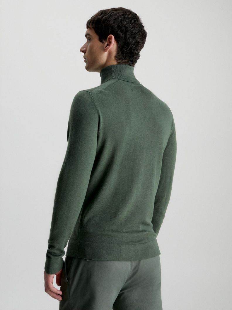Sweater Cuello Alto Merino Verde Calvin Klein-2