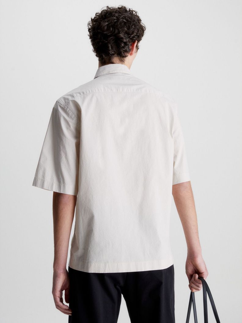 Camisa Linen Cotton Cuban Beige Calvin Klein-2