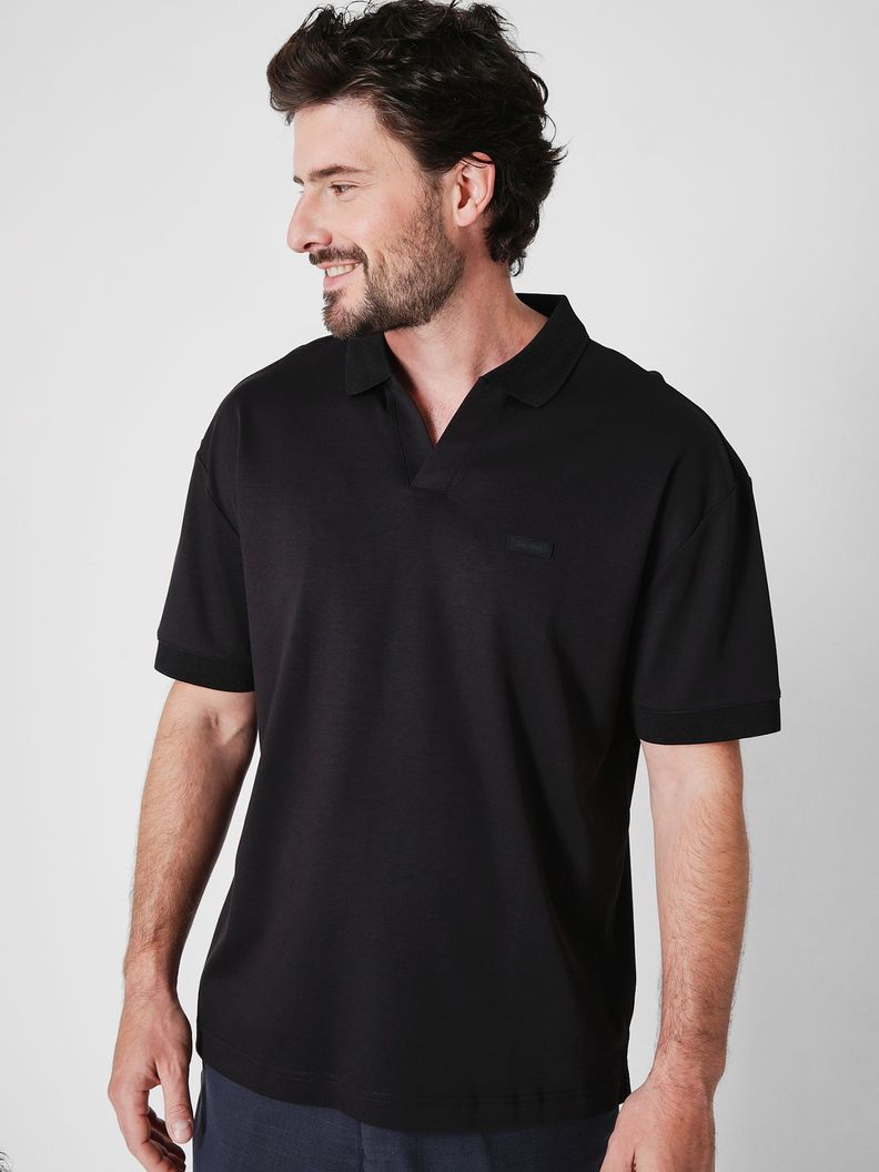 Polo Smooth Open Negro BEH Calvin Klein-0