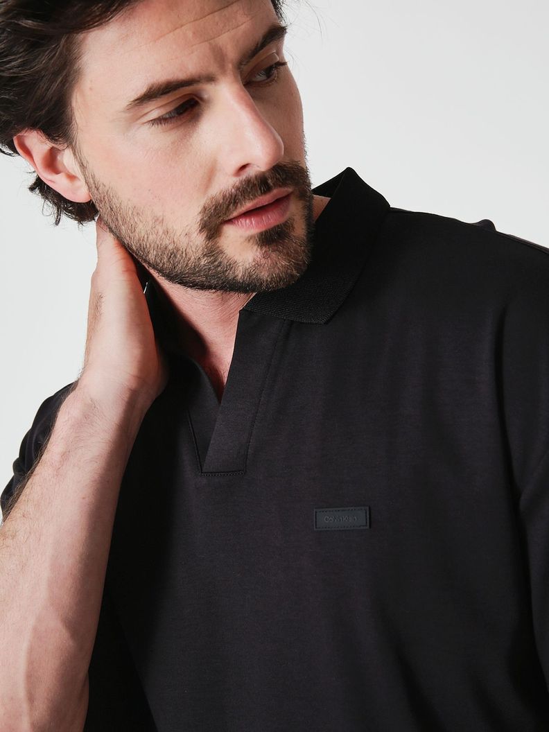 Polo Smooth Open Negro BEH Calvin Klein-3