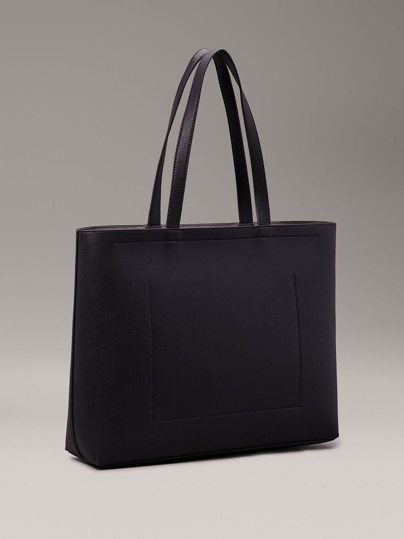 Cartera Tote Minimal Monogram Negro Calvin Klein-4