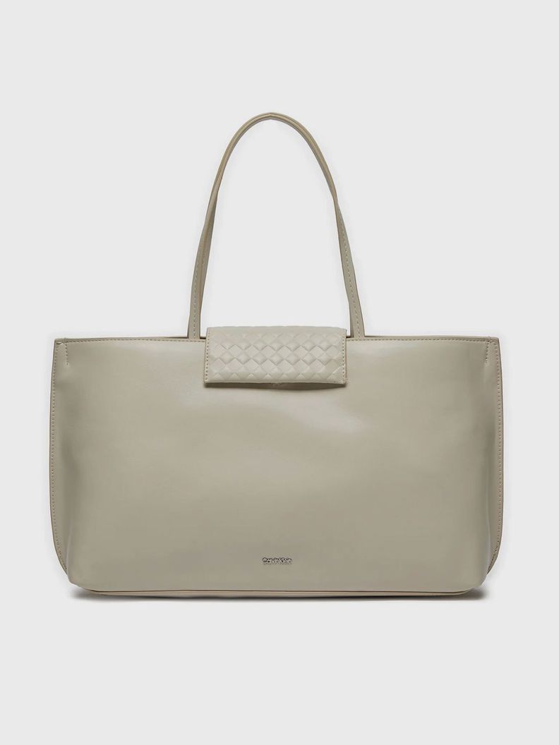 Cartera Mini Tote Quilt Beige Calvin Klein-0