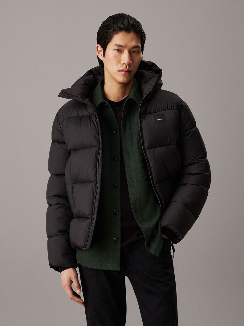 Parka con Gorro Quilt Puffer Negro Calvin Klein-0