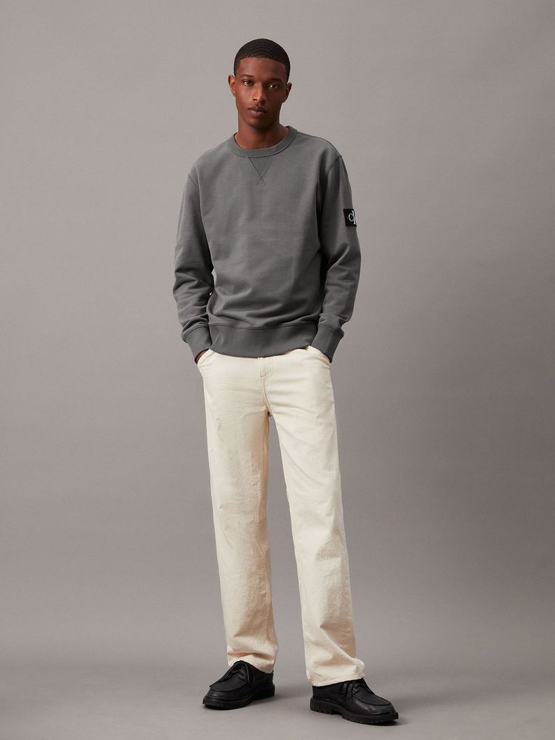 Polerón Badge Gris Calvin Klein-1