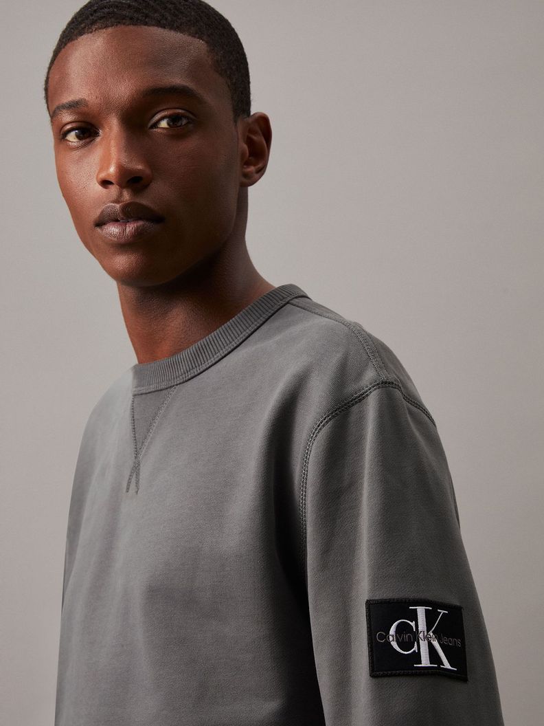 Polerón Badge Gris Calvin Klein-3