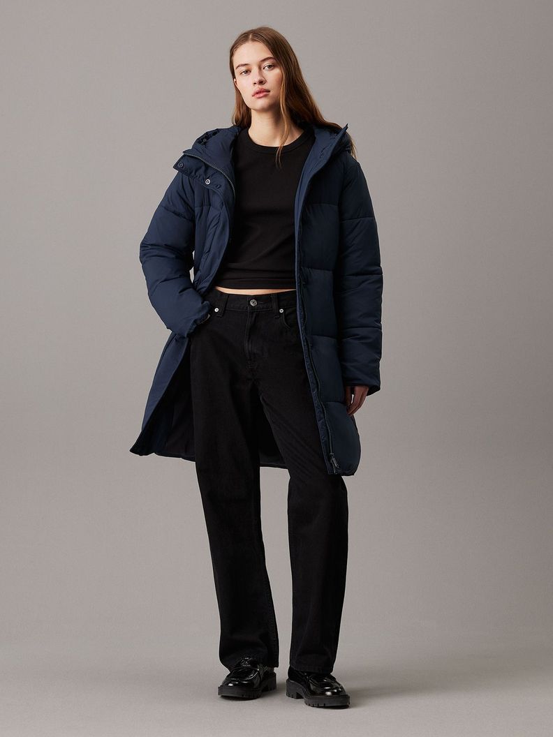 Parka Logo Belt-Puffer Azul Calvin Klein-0